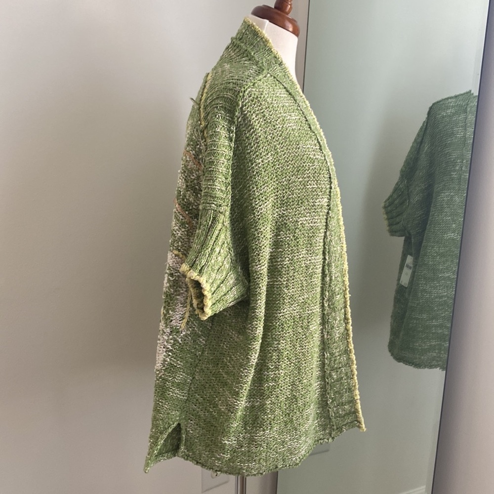 Anthropologie | Daily Practice Green Knit Palm Cardigan Size XSmall/Small - Picture 10 of 13